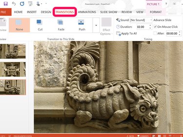 PowerPoint's Transitions options