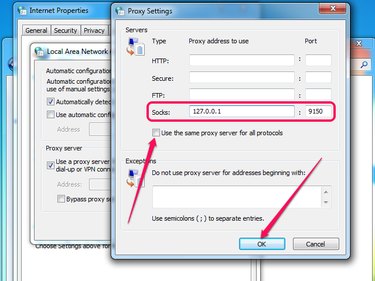 tor proxy settings