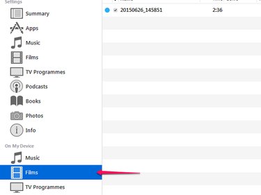 Select the storage area that contains the MP4 file.