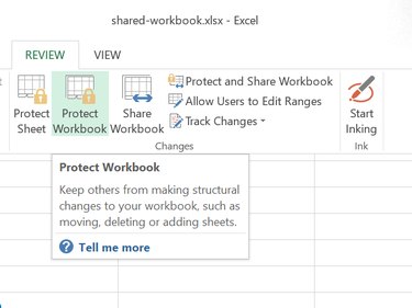 Click Protect Workbook.