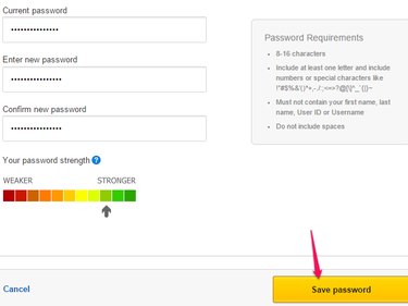 Entering a password