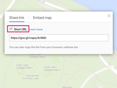 Share a URL from Google Maps