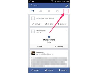 how to deactivate facebook account from galaxy tab