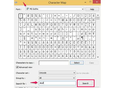 How to insert symbols using Character Map