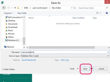 Save the Publisher file.