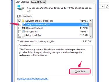 Disk Cleanup options