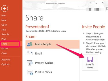 PowerPoint's Share options