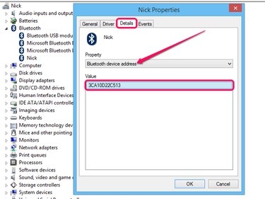 Finding the Bluetooth Address of the device.