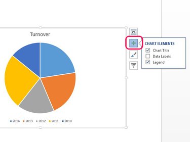 Use Chart Elements to display or hide labels.