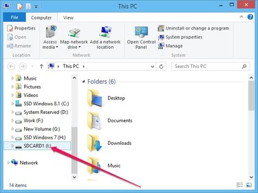 An SD card drive in File Explorer.