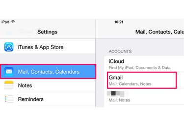 Remove an email account from an iPad