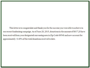 The results of a Mail Merge showing formatted date, currency and percentage fields.