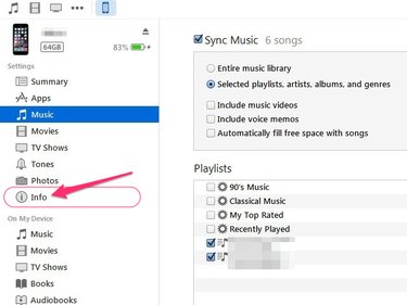 itunes sync outlook contacts selected groups