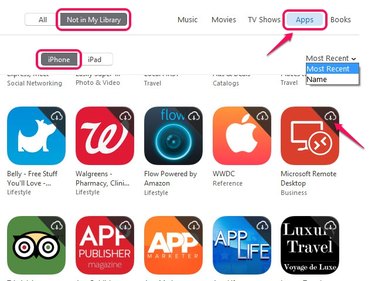 You can filter your list of deleted apps alphabetically or by their download date.