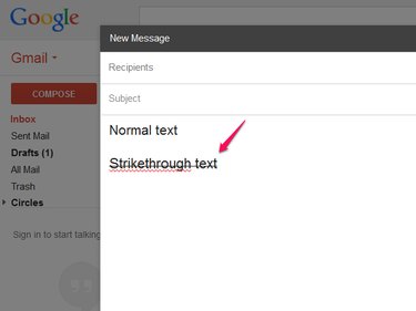 Paste the text in Gmail.