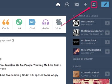 The Tumblr dashboard.