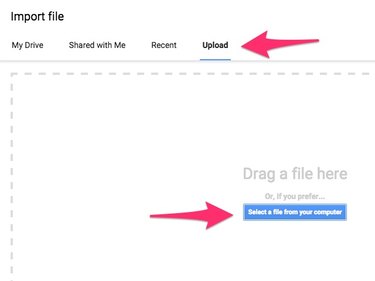 Click Upload, then click Select a File From Your Computer