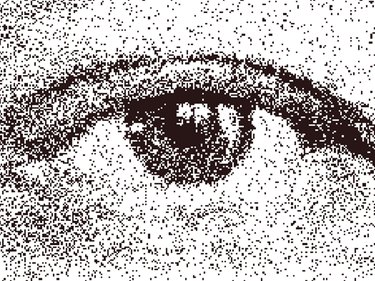 a stippled eye