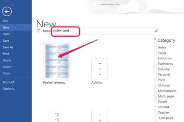 how to type on a 3x5 index card with word for mac