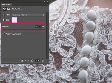 The Properties panel for a Photo Filter layer in Photoshop.