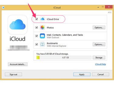 Enable iCloud Drive and other items.