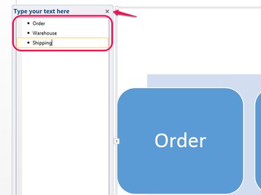 Type text in the Text Pane.