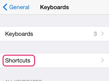 Open Shortcuts in the Keyboard menu.