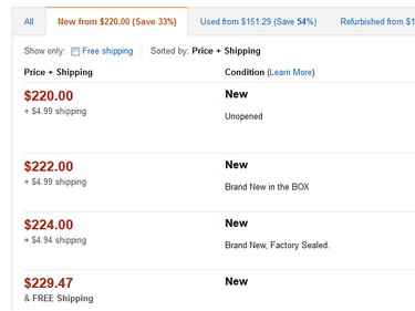 Find products from an Offers Listing page on Amazon