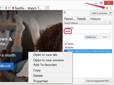 Delete Netflix entries in IE from the History tab.