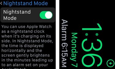 apple watch settings nightstand