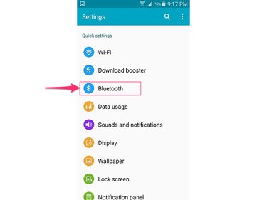 Open the Bluetooth settings panel (Android 5.0)