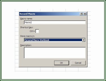 On the Record Macro dialog box, a workbook can be stored as a Personal Macro Workbook