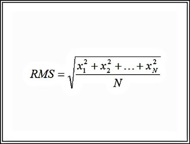 The Root Mean Square (RMS) finds the square root of the average of the square of each number in a set.