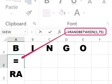 RANDBETWEEN generates a random integer.