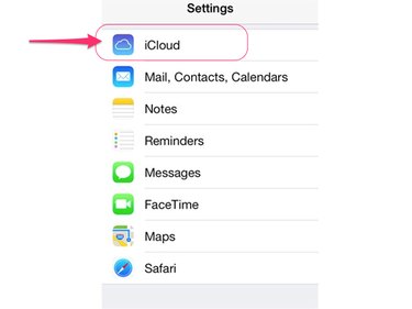 Select iCloud.