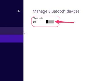Toggle the Bluetooth switch on.