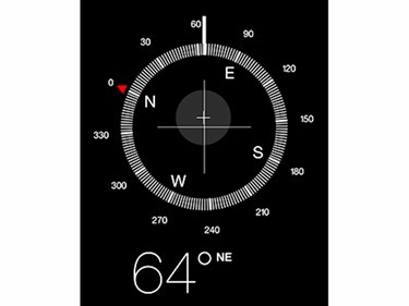 The digital compass resembles a magnetic-needle compass.