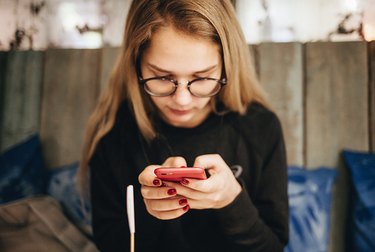 Girl on smartphone