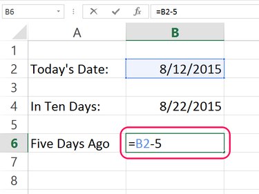 calculate date subtracting days