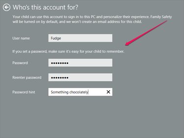 Create a username and password.