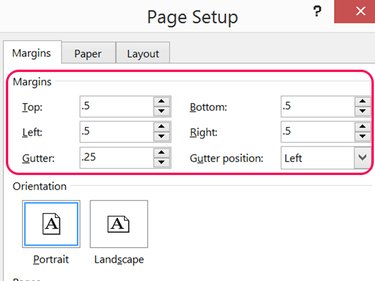 Change the margins to 0.5.