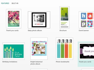 Publisher templates offer a wide variety of choices.