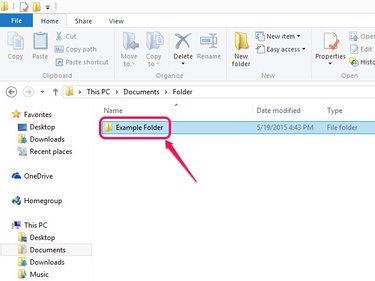 You can use Windows File Explorer to browse to the folder icon.