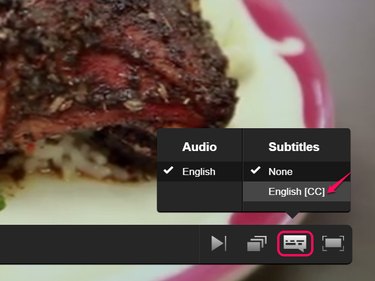 Dialog icon and Audio & Subtitles menu