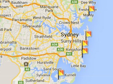 A Google Maps screenshot showing Sydney, Australia
