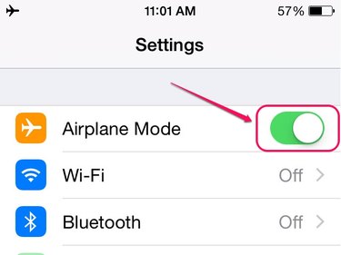 Airplane Mode disables all wireless connections.