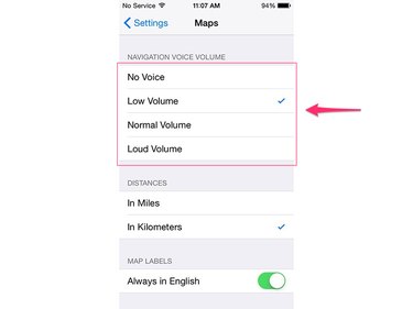 Configure the Maps app settings