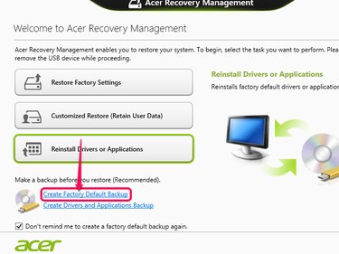Acer Recovery Management.