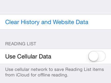 Clear History and reading list options