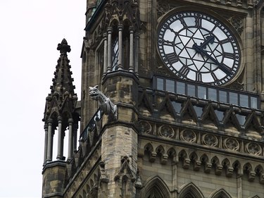 A darker photo of Ottawa's Peace Tower.